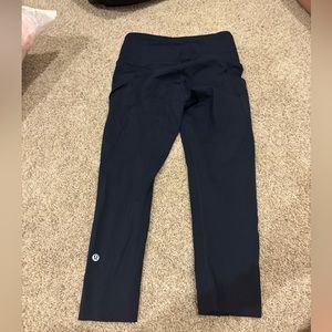 Lululemon Cropped Leggings Navy Blue